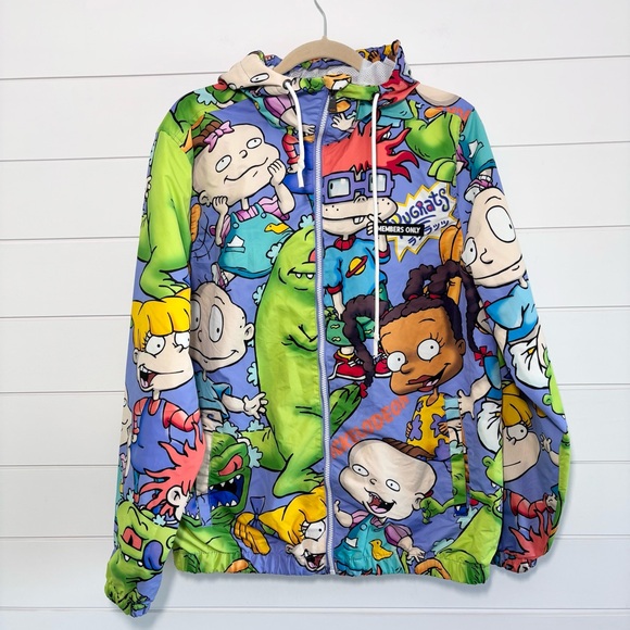 Members Only Jacket Rugrats Nickelodeon Hooded Windbreaker  Size M - Picture 1 of 9